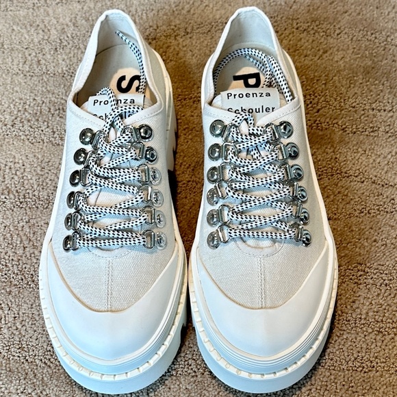 🐼Proenza Schouler City Lug Shoes In White - Size 39 - NWT🐼 - Picture 2 of 8